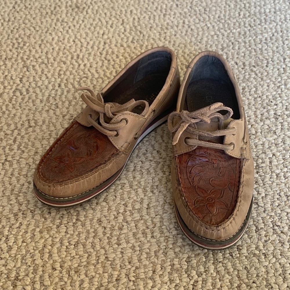 Tooled Leather Roper slip-on Shoes